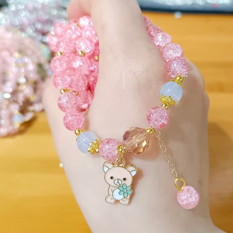 Gelang Anak-anak Kartun Kristal Gelang Sanrio DIY Anak-anak Manik-manik