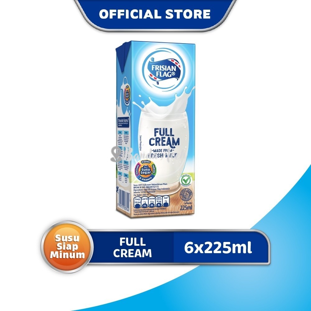 

(Aceh) Frisian Flag UHT Full Cream 225 ml x6