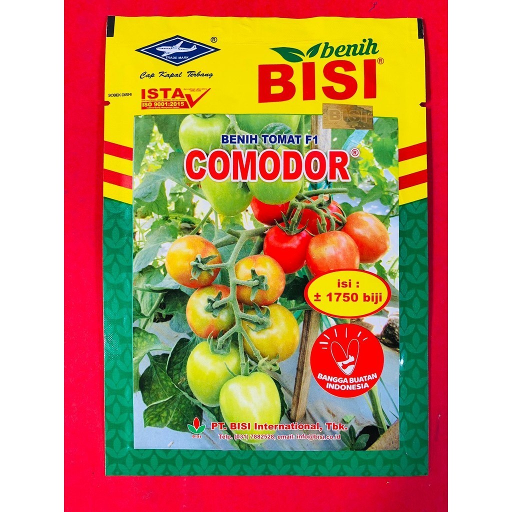Benih Tomat hibrida F1 COMODOR berat isi 5 gram dari CAP KAPAL TERBANG