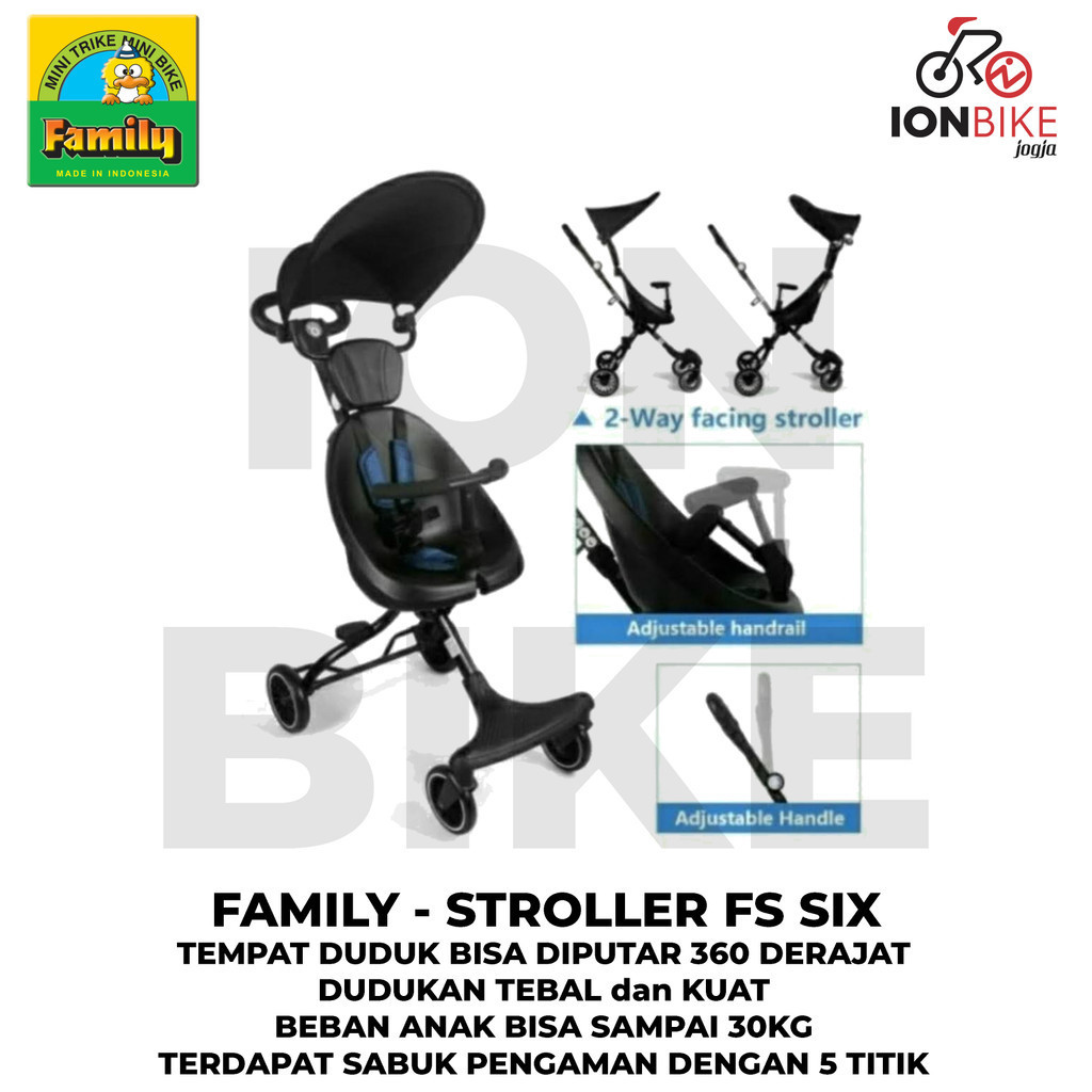Baby Stroller Family FS SIX Kereta Bayi Dorong Kursi Seat Chair Anak Simple Payung Fitur Lengkap Awe