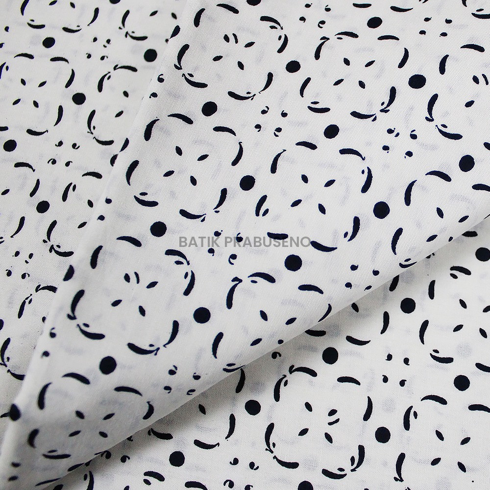 Batik Prabuseno Kain Batik Print  Kembang Kotak Putih Seri Kalanata Meteran Premium  Kekinian Aesthe