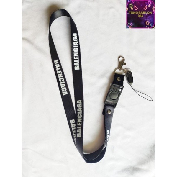 

Lanyar BALENCIAGA distro / tali lanyard gantungan leher id car name tag / pods By Ews.co