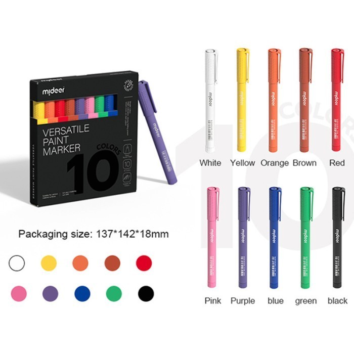 

Spidol Warna Anak Versatile Paint Marker 10 Washable Erasable Import Murah Premium