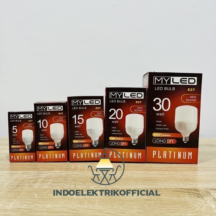 Lampu LED 30 Watt MyLED Platinum Putih Bulb Bohlam Kapsul 30W 7000K