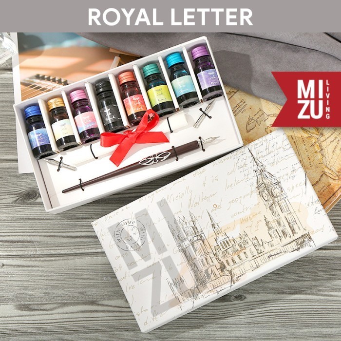 

Promo_[ghino_store45] MIZU BLACKLETTER Calligraphy Set Kaligrafi 1 Pen 11 Steel Nibs 4 Inks - ROYAL LETTER