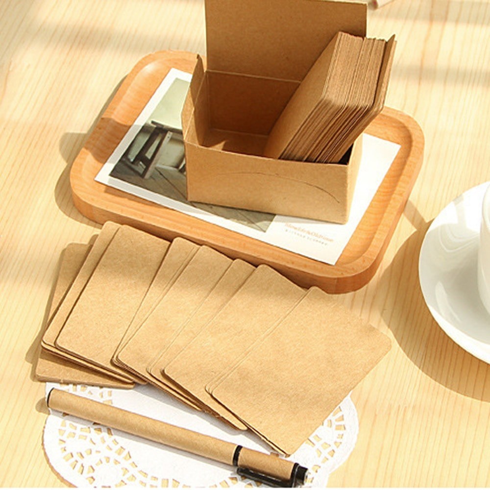 

100Pcs 5.3*9cm Blank Card For Business Cards For Message And Book Name Blank Cards For Business Card Message Cards 300gsm