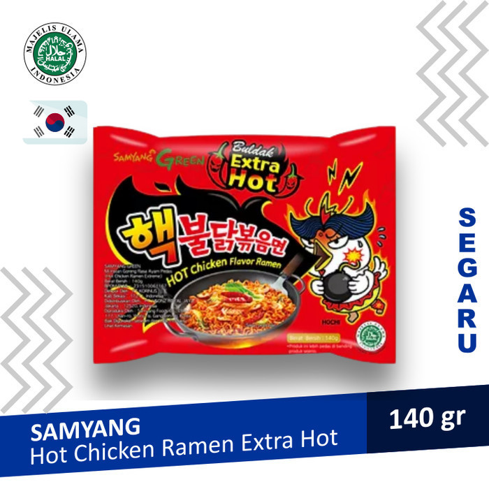 

Mie Samyang Nuclear Extreme Extra Hot Chicken Pedas Ramen Halal MUI