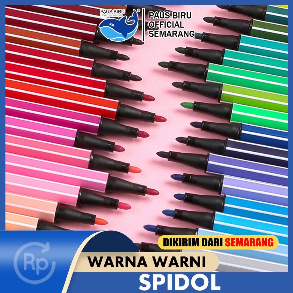 

Paus Biru - Aimilo Spidol Warna Warni 1 Set Hexagonal Watercolor Marker Pen 12/24 Warna