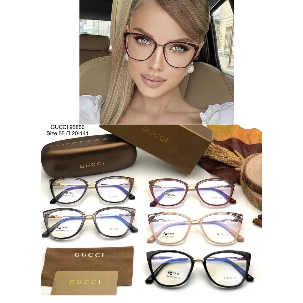 Termurah se-shopee FRAME KACAMATA WANITA GC 95850 BISA TAMBAH LENSA MINUS slinder kacamata baca plus photocromic anti radiasi blucromic blueray vasckashop kacamatamoo optik melawai seiss djava grosir kacamata jakarta