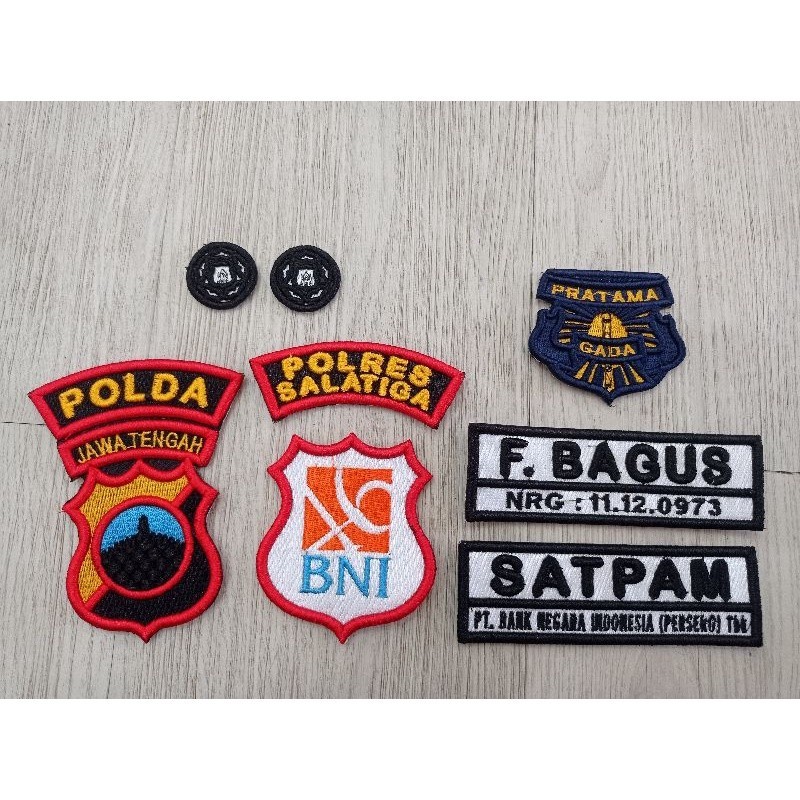 bordir timbul pdh satpam