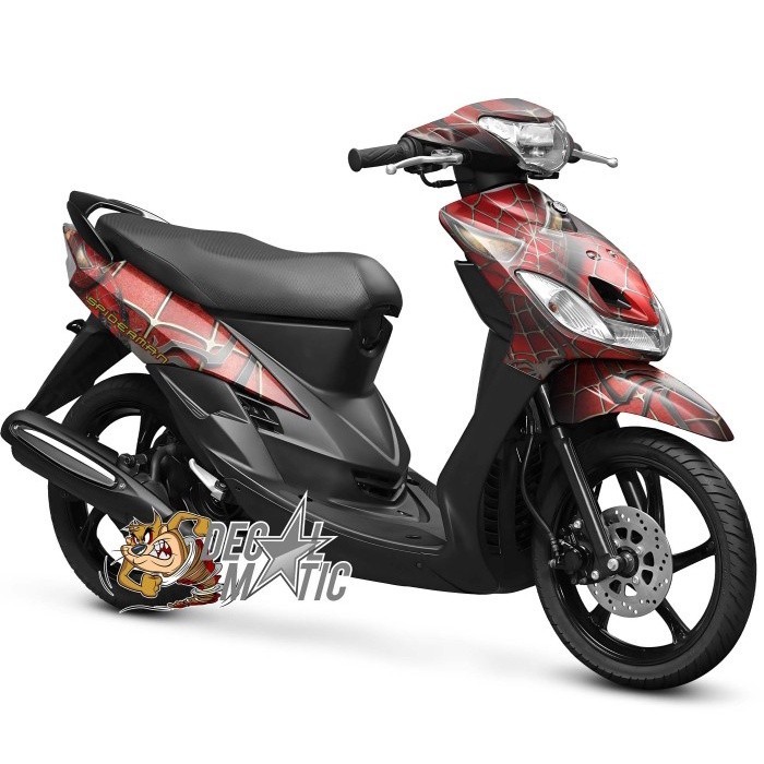 Decal Mio Smile Full Body Stiker Full Body Motor  yamaha Mio Sporty Smile - Spiderman
