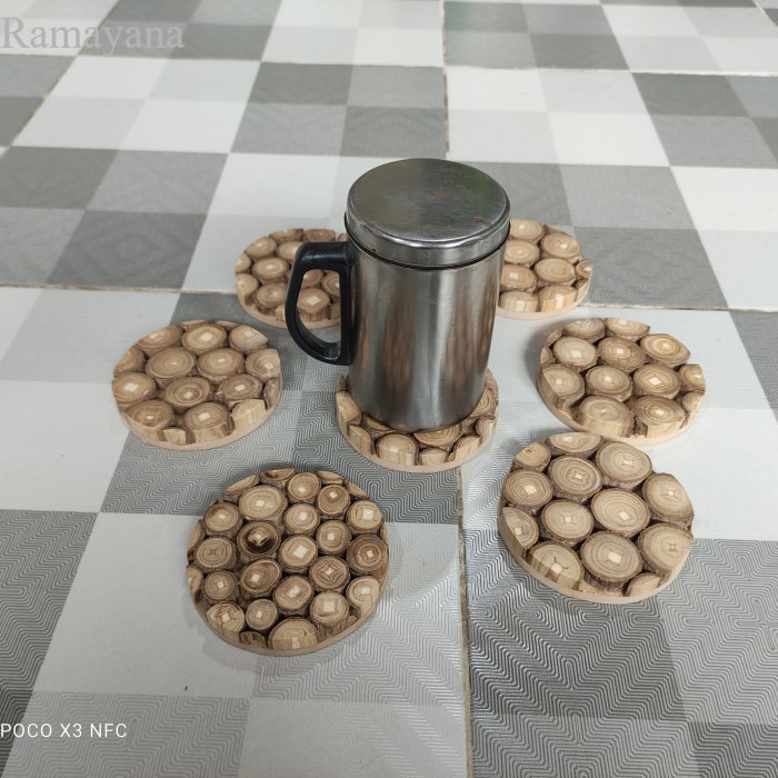 

Tatakan Gelas / Tatakan Cangkir / Alas Gelas / Coaster Ranting 10 cm - bulat 10 cm Murah