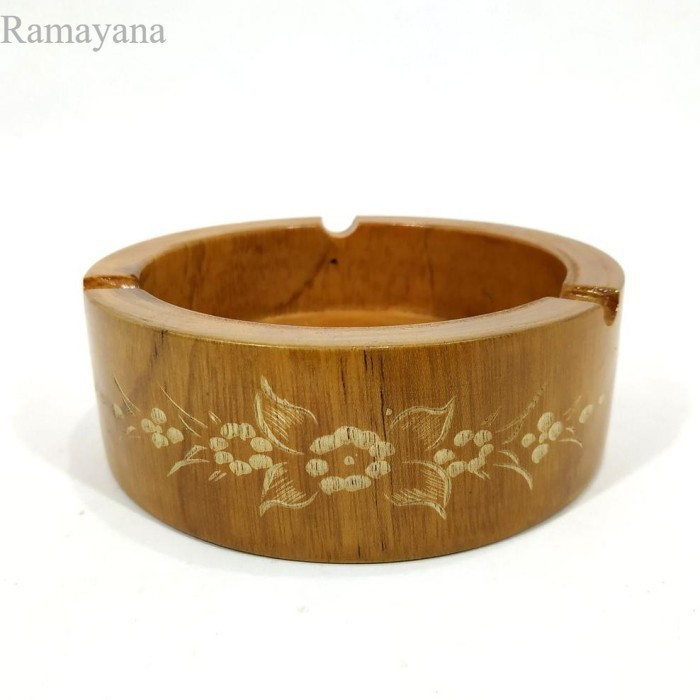 

Asbak Rokok Kerajinan Kayu Jati Ukir Ukiran Cukit Unik Klasik Murah