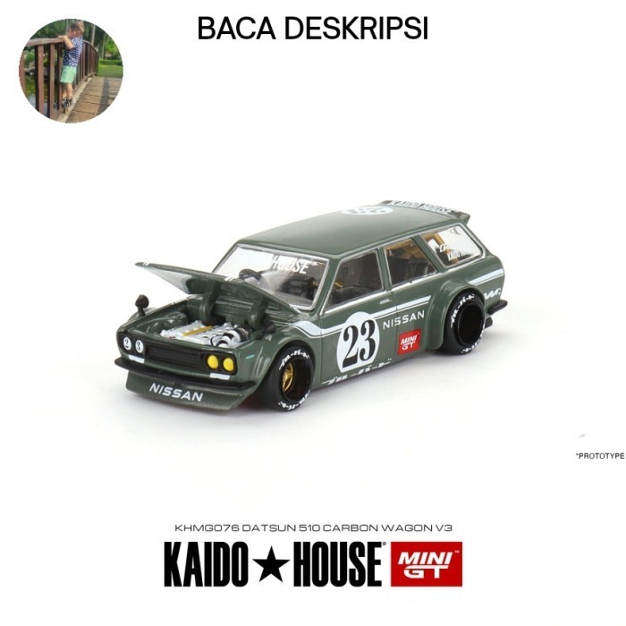 MINI GT Datsun 510 Wagon Kaido House Carbon Fiber V3