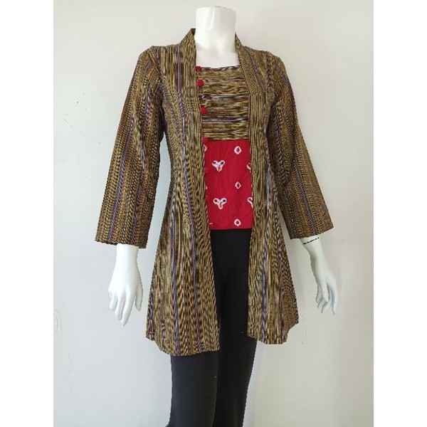 LURIK JAWA Kebaya Lurik ATBM hijau gradasi