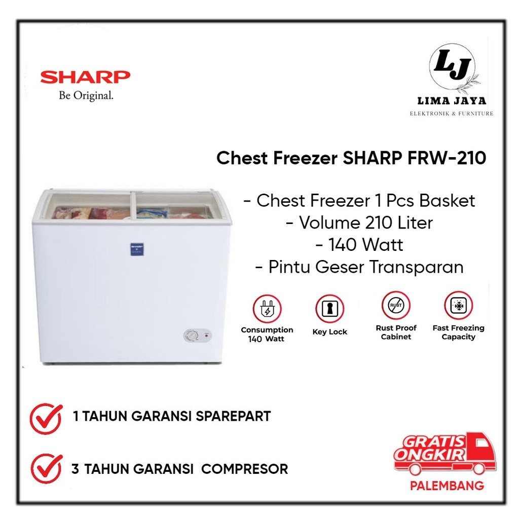 Chest Freezer SHARP FRW-210 Freezer Box Lemari Pembeku Sharp