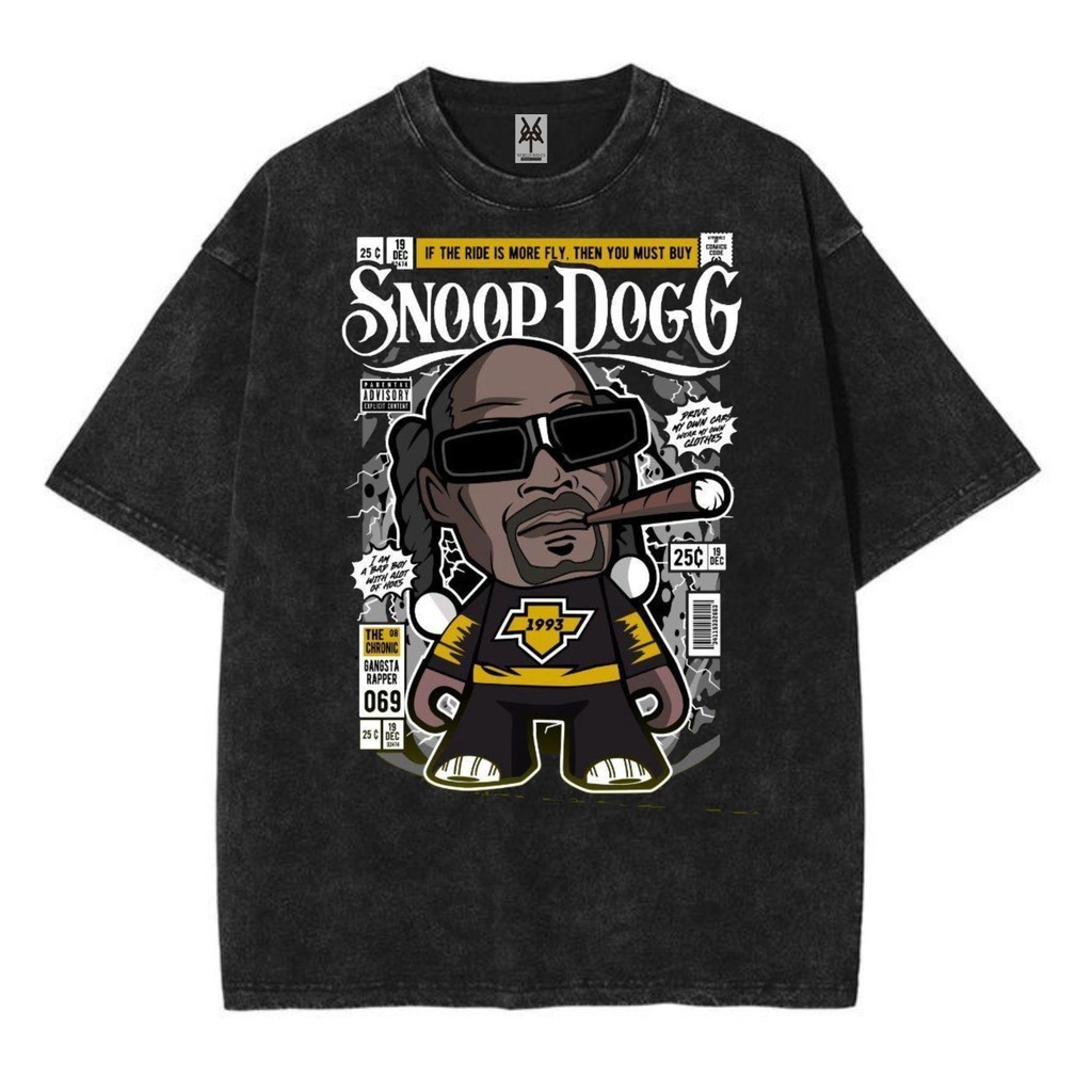Kaos oversize snoop dogg if the ride is mode fly washed washing vintage tee