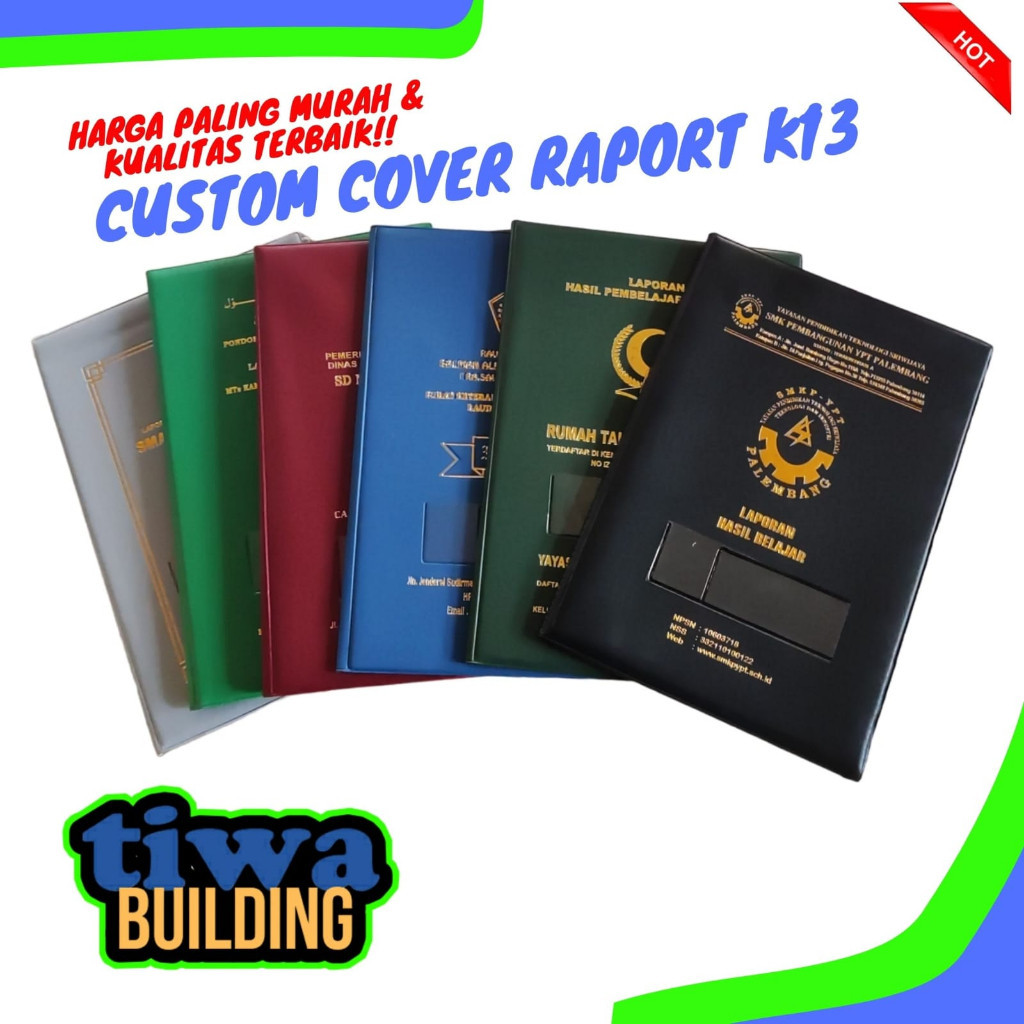 

CETAK CUSTOM SAMPUL KULIT RAPORT/PIAGAM/IJAZAH K13 ANEKA WARNA