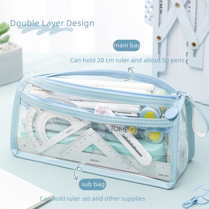 

Andma Kotak Pensil Anak Perempuan Korean Style tpu Bening Transparan tempat