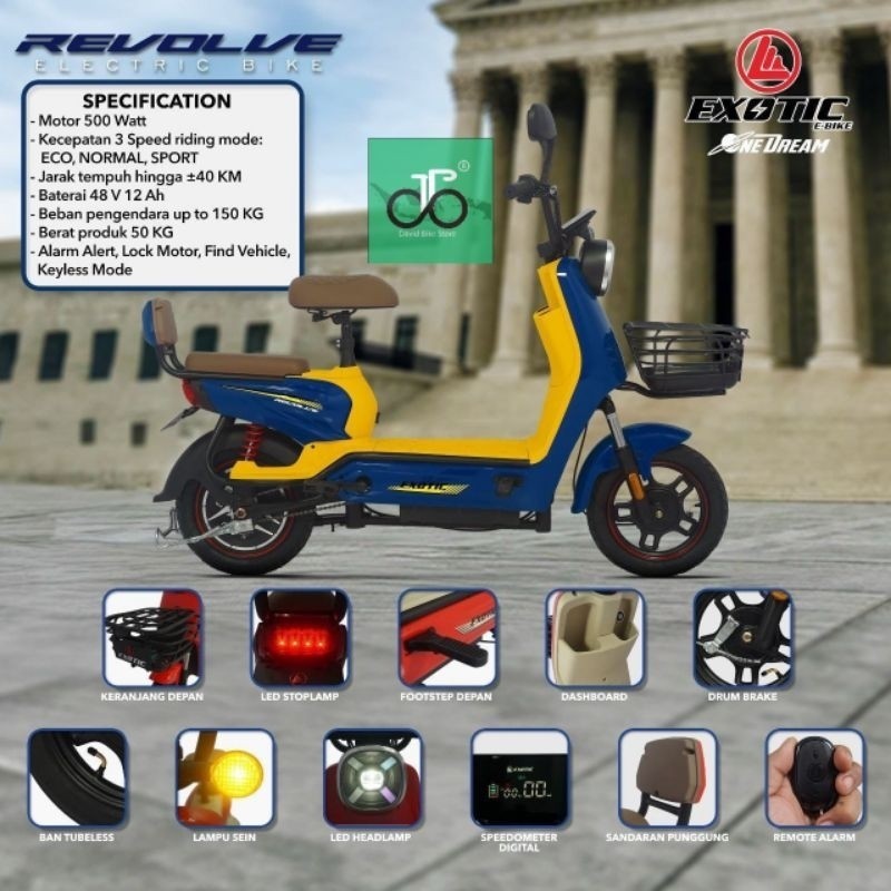 Sepeda Listrik Exotic Revolve TERBARU / Revolve PRO TERBARU