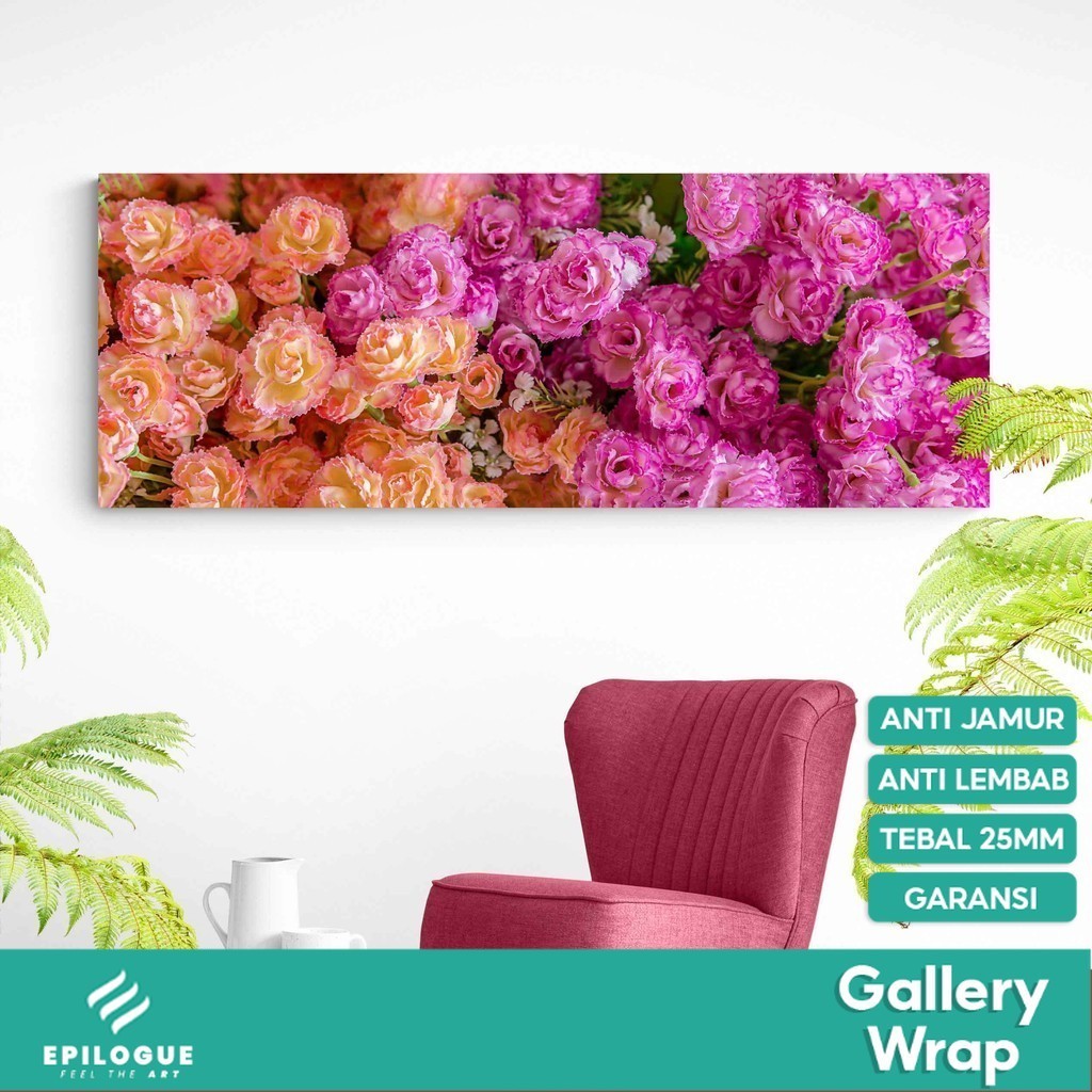 Epilogue - Pajangan Dinding 40x112cm Bunga / Flower Ukuran Besar Jumbo Hiasan Dinding Wall Art Decor