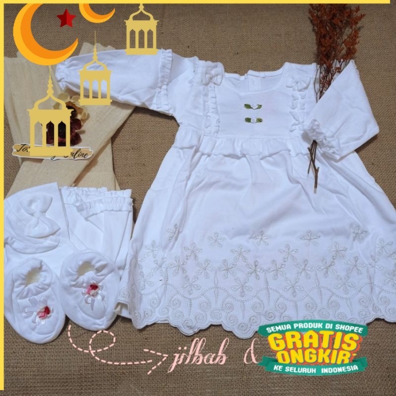 Baju muslim bayi perempuan gamis newborn warna/Maron merah bata red anak tanggng