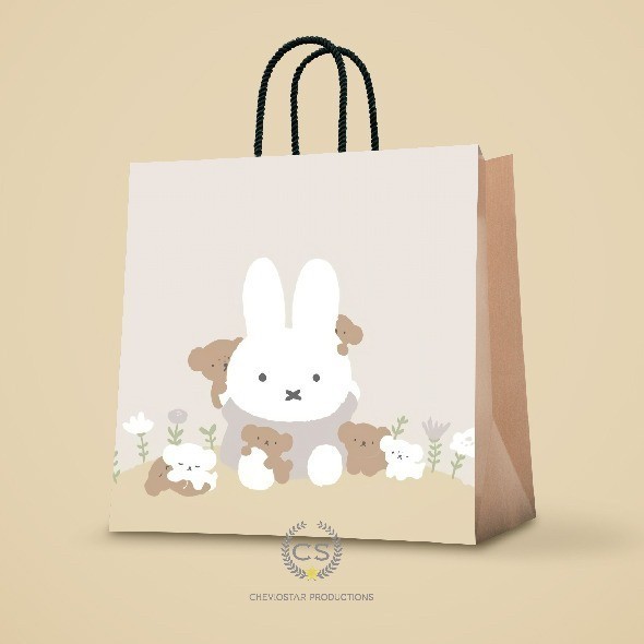 

Andriant Paper bag miffy/rabbit/kelinci/tas kertas/goodie bag/shopping bag/kado - 1, M