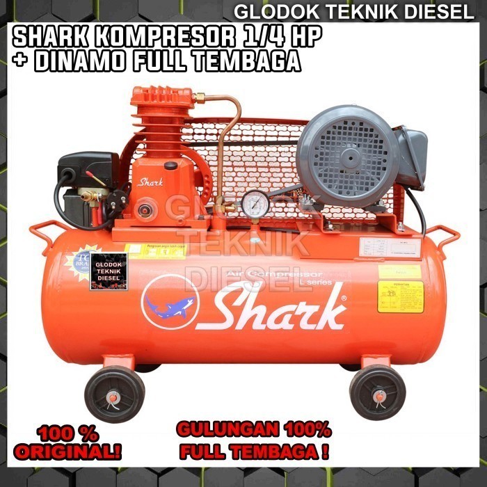 Shark 1/4 Hp Kompresor Angin + 1 Liter Oli Kompresor