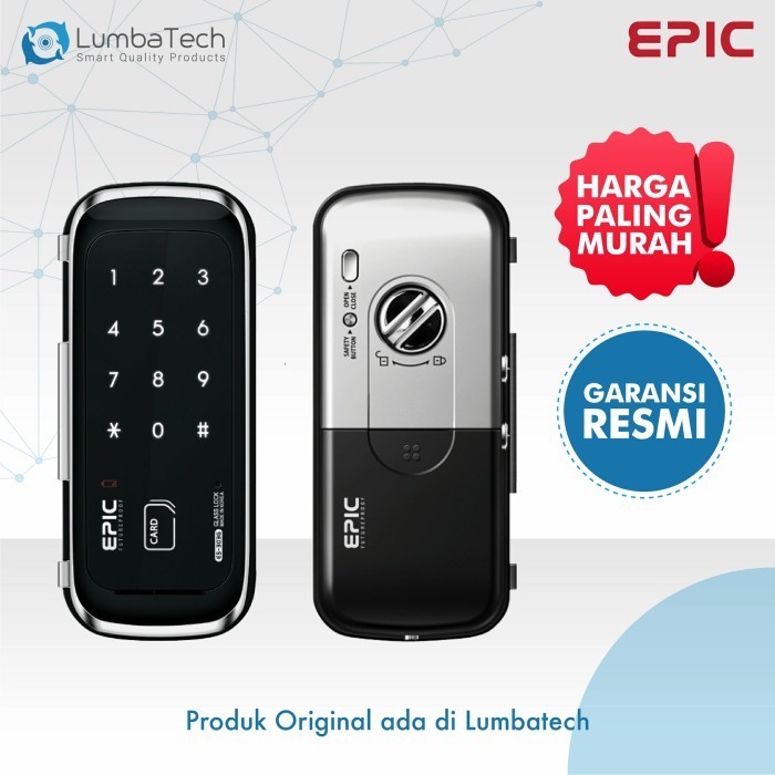 

Epic ES 303GC Digital Door Lock | password, smart card | Pintu Kaca