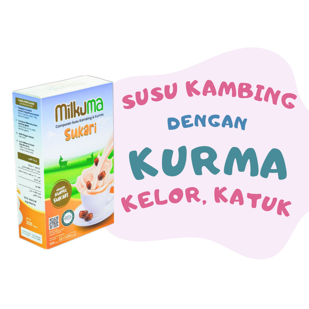 

MILKUMA Susu Kambing Kurma Sukari Asli Asupan Nutrisi Kesehatan Dengan Kurma Ekstrak Daun Kelor Daun Katuk