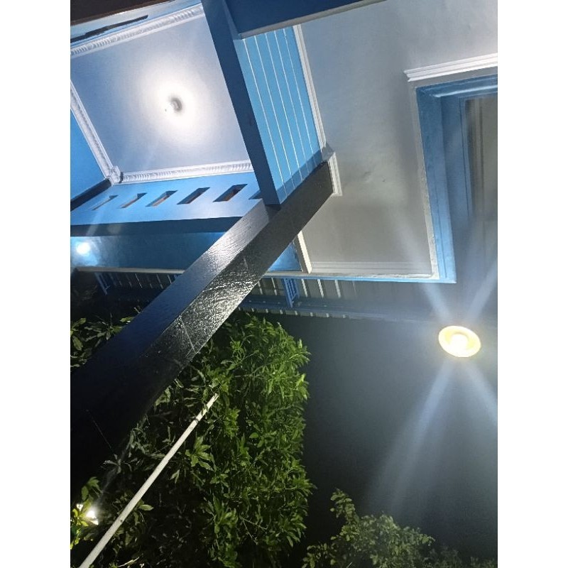 lampu hias pagar teras rumah minimalis warna putih