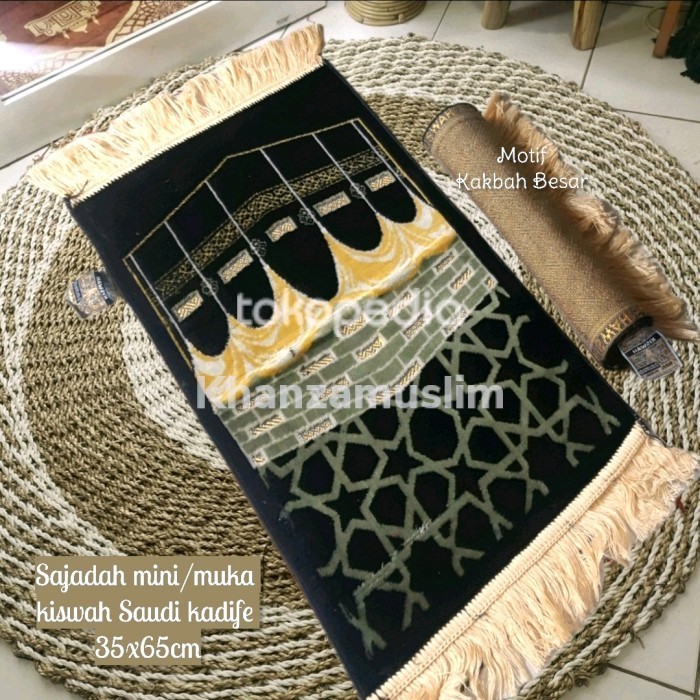 SAJADAH TURKI YAKAR MINI/MUKA TEBAL  - grosirRANDOM, hitam