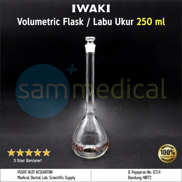 Iwaki Volumetric Flask / Labu Ukur 250ml