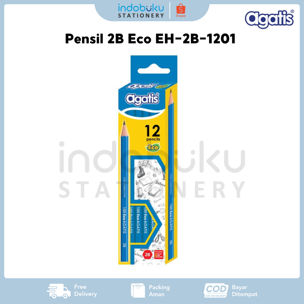

Pensil 2B Eco Agatis EH-2B-1201 ( 1Pack Isi 12Pcs )