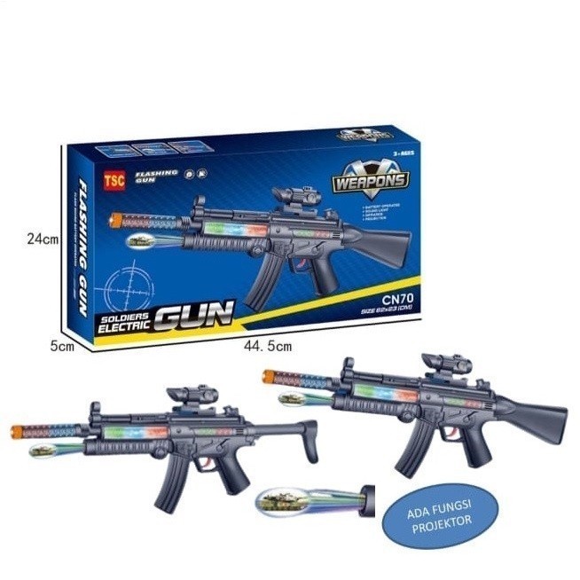GALLERY -Mainan Anak Laki Laki Tembak Tembakan Sniper Gun ada Lampu  - Flashing_Gun