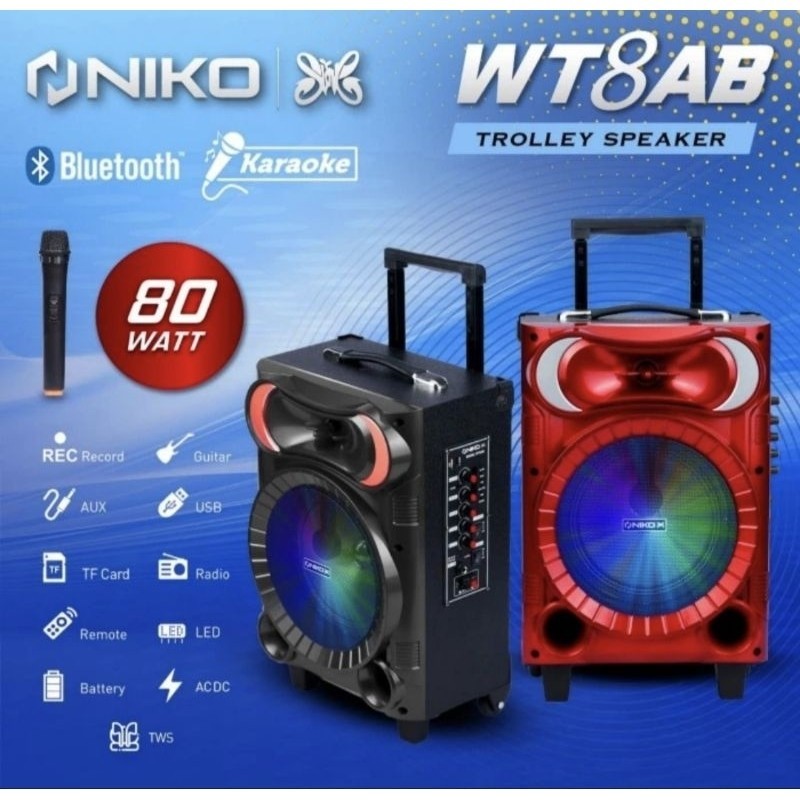 Speaker Aktif Portable Niko WT 8 AB Speaker Meeting 8 inch
