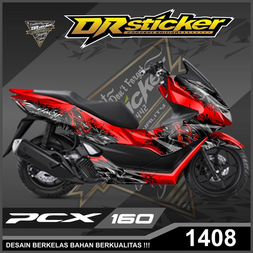 Dekal Sticker PCX 160 Full Body sticker Skotlet PCX Desain Venom Stiker Custem full body PCX 160