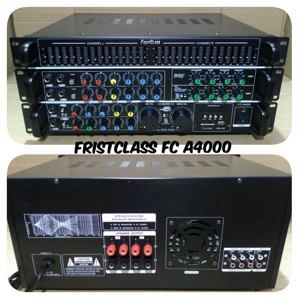 Js Rdm Termurah power ampli bluetooth firstclass fc a4000 amplifier mixer Bbe proceccor fca4000