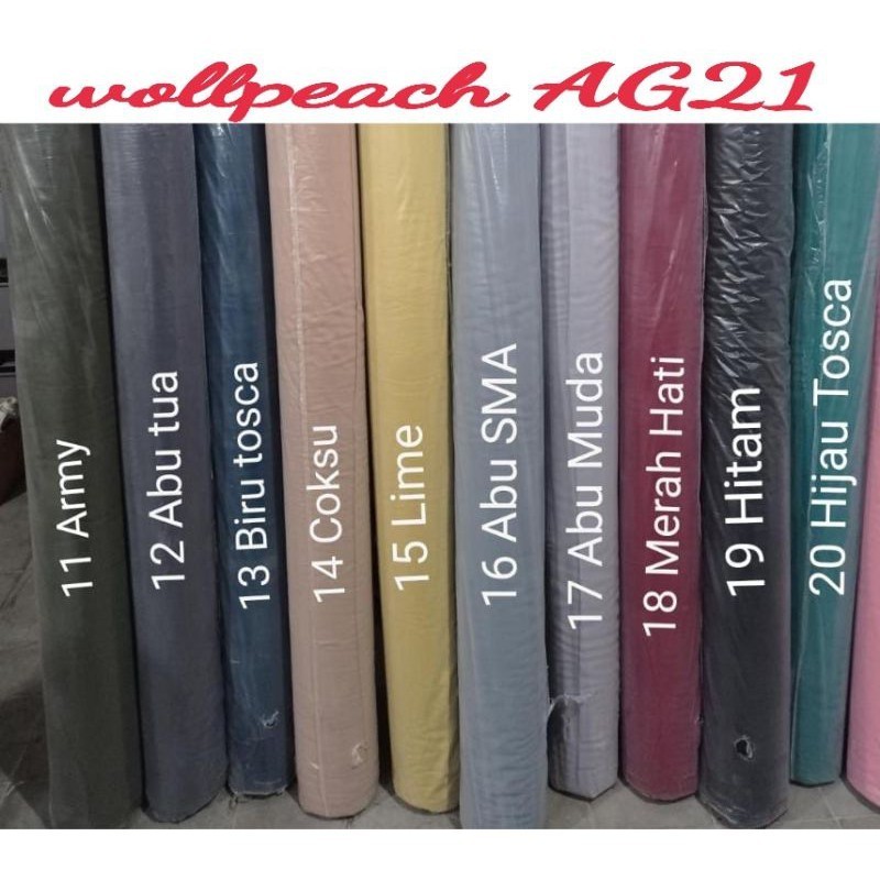 PROMO KAIN WOLFIS PREMIUM 0,5 / WOLLPEACH EL ROYAL / GAMIS / HIJAB / PASHMINA Termurah