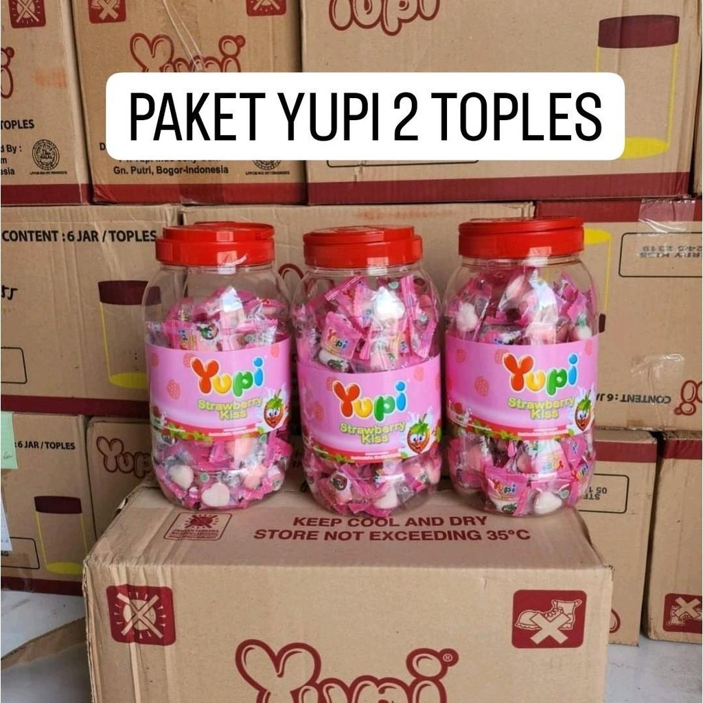 

PAKET 2 TOPLES Yupi Strawberry Kiss