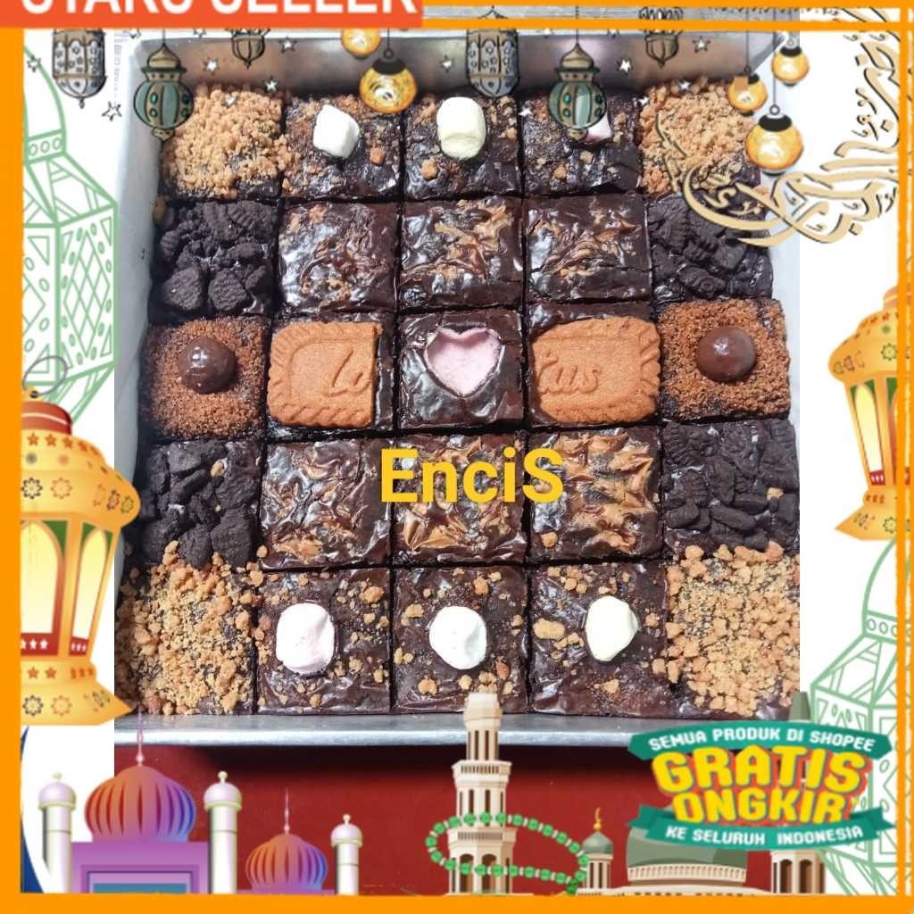 

Roti Brownis Bronis Coklat Premium 20x20 Encis/ King J Snack
