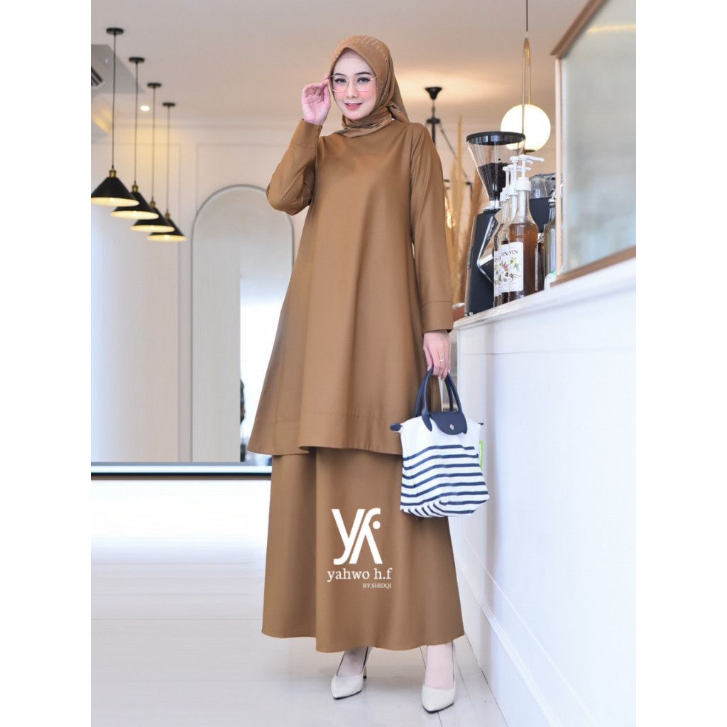 ju67y SETELAN ROK TUNIK PNS WANITA/BAJU KURUNG/BAJU MALAY/SERAGAM PNS  WARNA KHAKI PEMDA PDH GURU TE