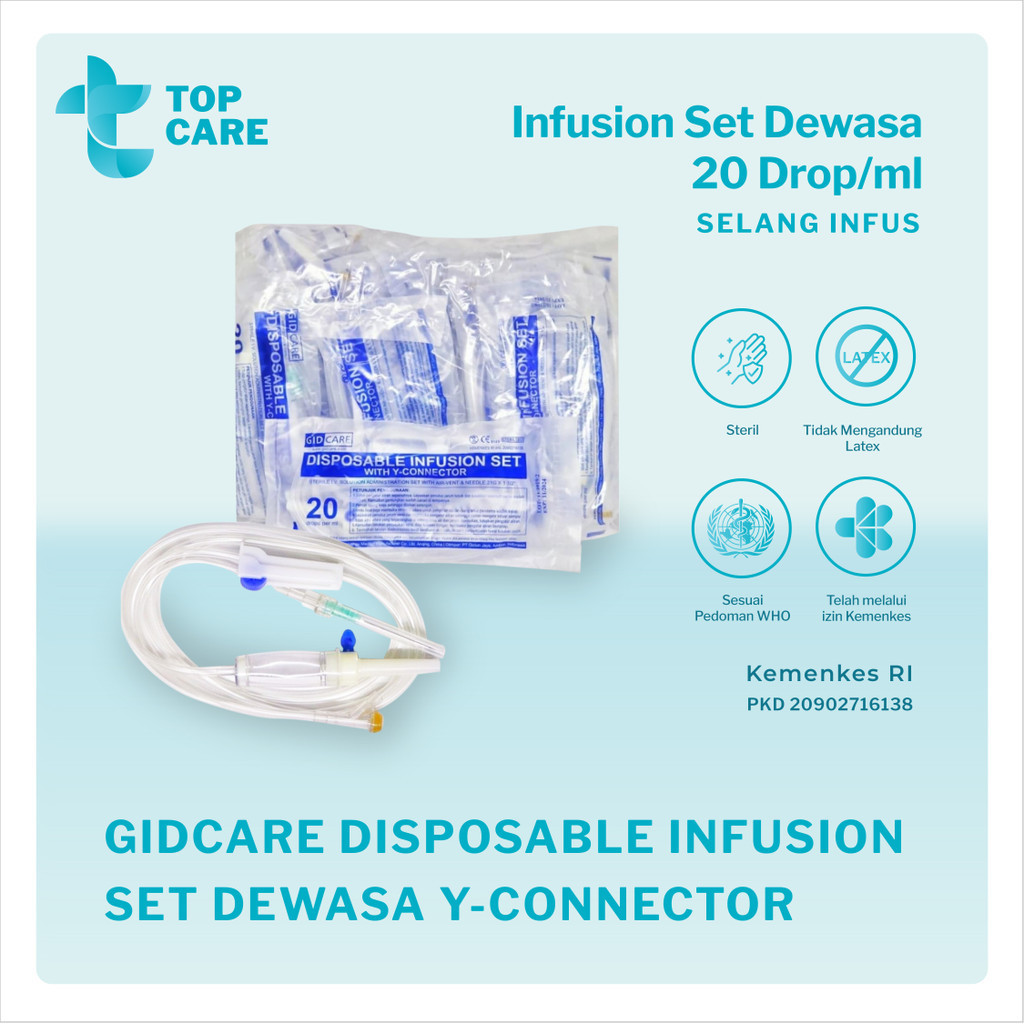 Gidcare Disposable Infusion Set Dewasa Y-Connector