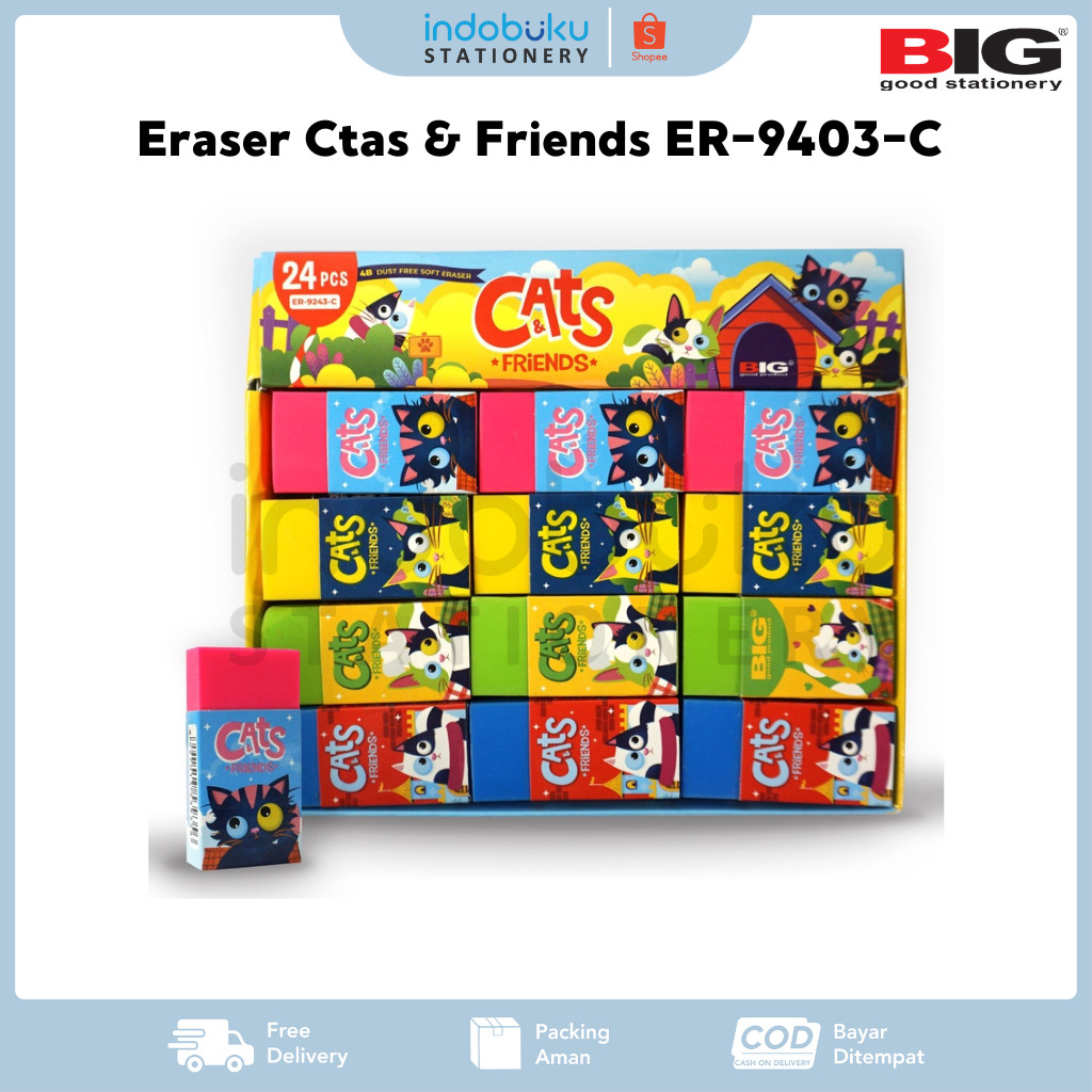 

Eraser Ctas & Friends BIG ER-9403-C / Penghapus Gambar Kucing BIG Kecil ER-9403-C