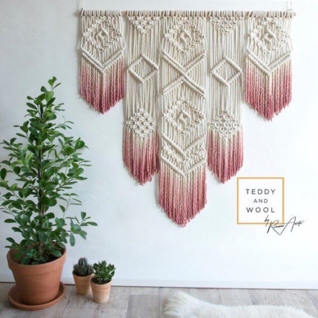 9753 MACRAME UKURAN BESAR MACRAME HOME DECOR HIASAN DINDING RUMAH