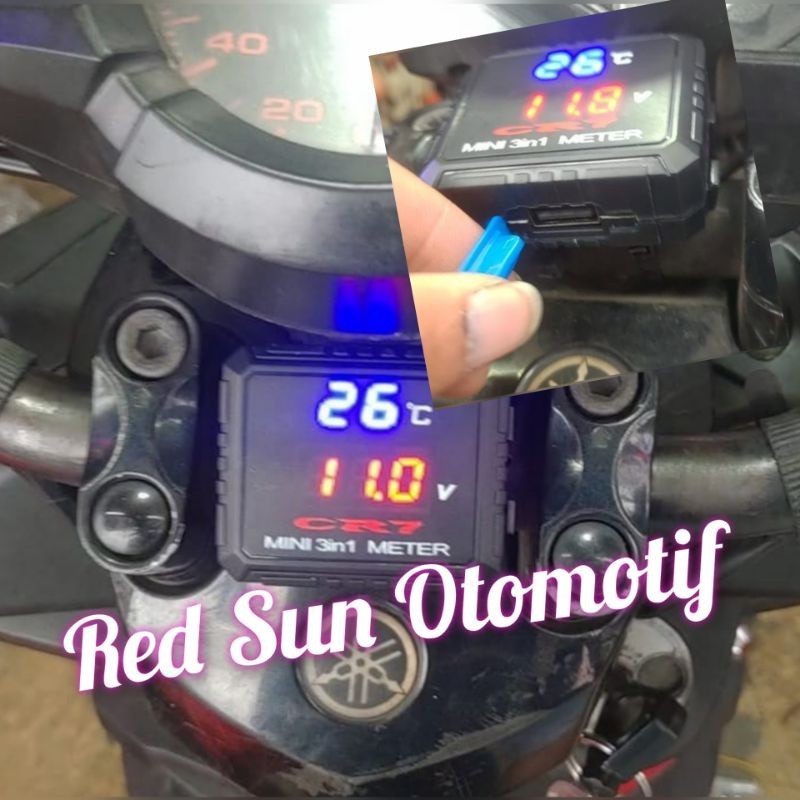 charger casan hp aki motor USB + voltmeter CR7 Luminos Nmax vario 110 125 150 Beat esp fi  Mio j z m