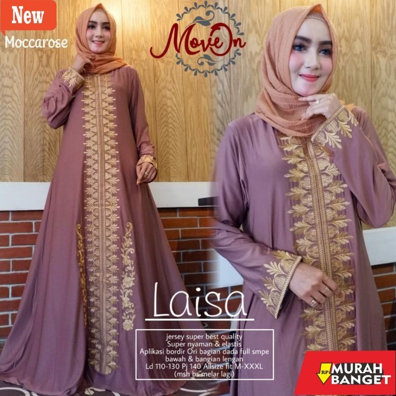 Baju lebaran ala Timur Tengah- Gamis Muslim Jumbo Terbaru XXXL dress bordir jersey warna navi marun 