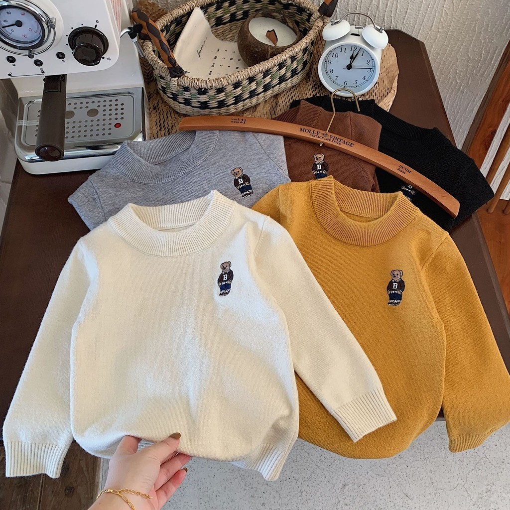 CSW438 Outwear Sweater Rajut Long Sleeve | Atasan Lengan Panjang Anak Laki-laki & Perempuan | Baju A