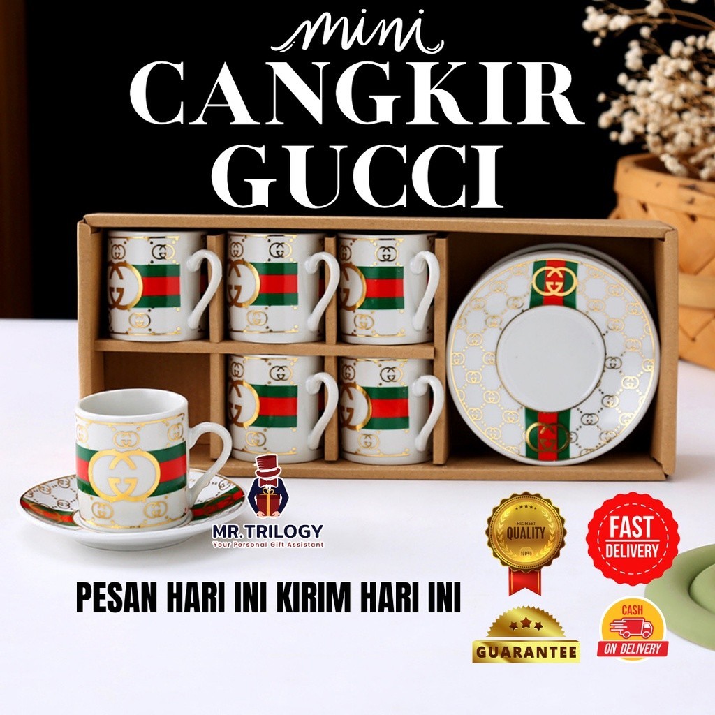 

Hampers Cangkir Set Keramik Tatakan MERK SERIES Souvenir Mug Gelas Teh Kopi Giftset/ Baru Mewah