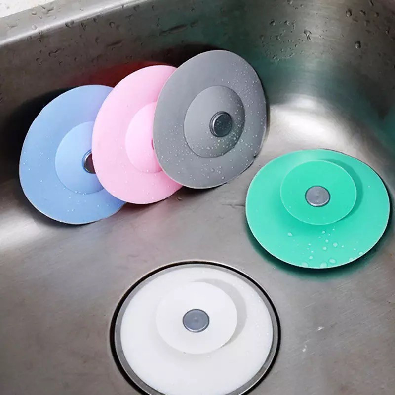 ONELIVING Saringan Penutup Lubang Wastafel Kamar Mandi Toilet Tempat Cuci Piring Bulat Floor Drain